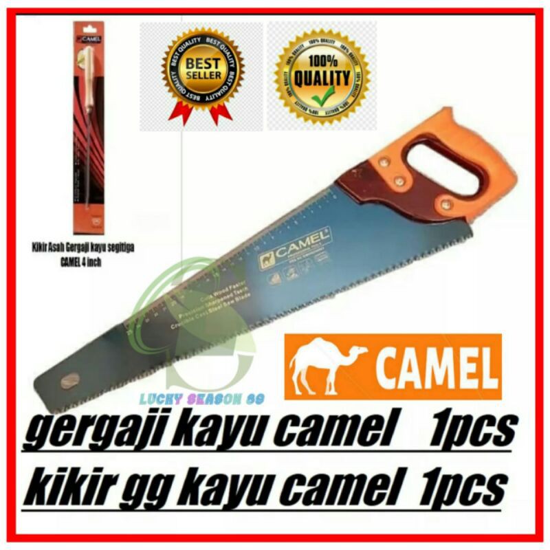 Gergaji Kayu Camel 18&quot;+ Kikir Gagang Kayu Came/Handsaw Camel Murah