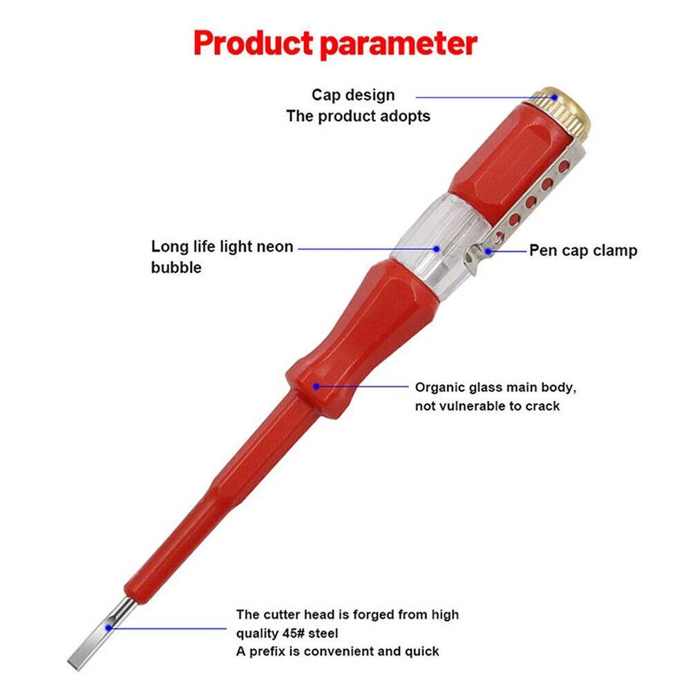 POPULAR Populer 5pcs Pena Detektor Tegangan Listrik On-off Test Obeng Listrik Indikator Test Pensil Induksi Cerdas