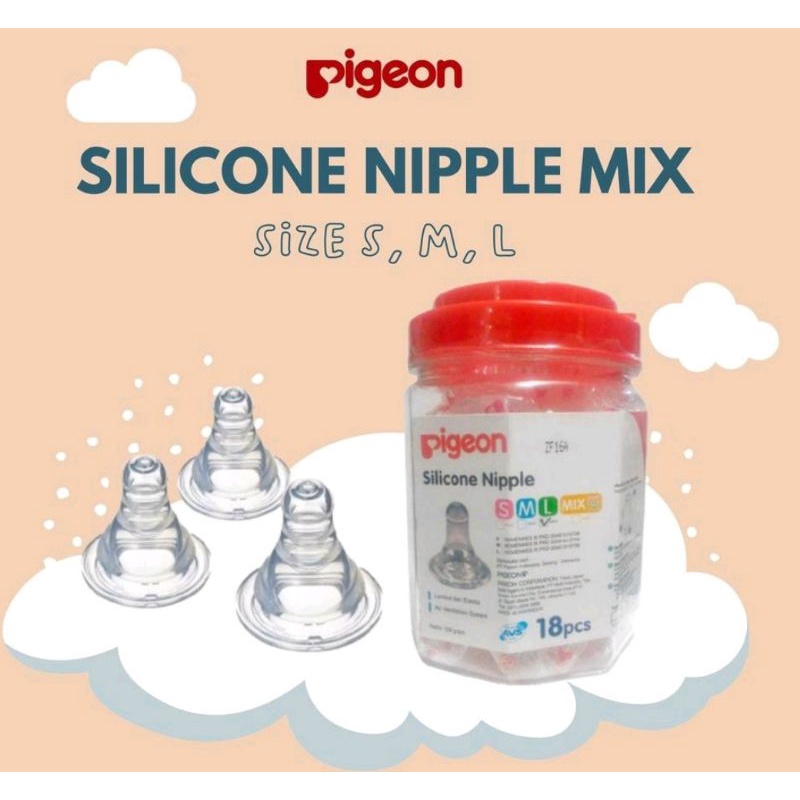 pigeon nipple , dot botol pigeon s m l