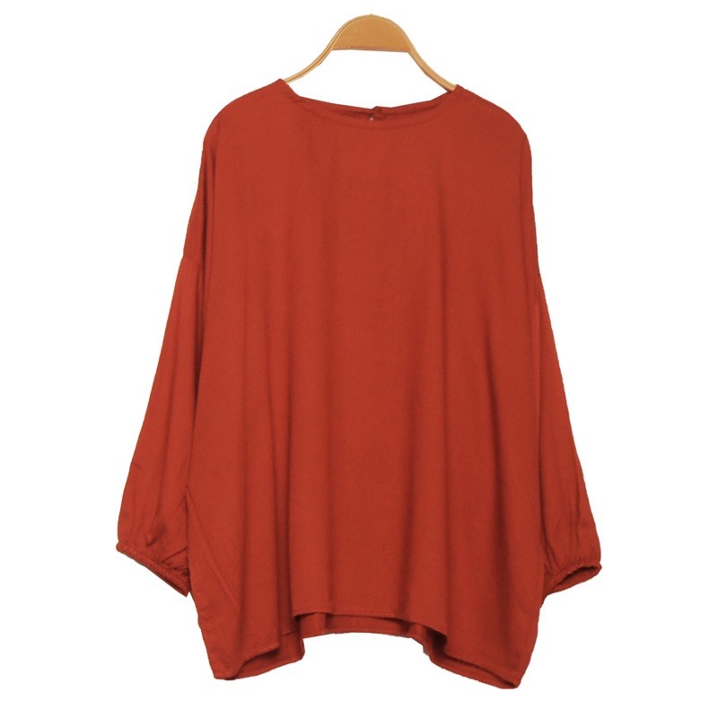 BLOUSE JUMBO RAYON TWILL-Terakota