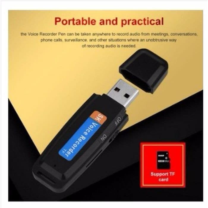 Spy Flashdisk USB Voice Recorder Perekam Penyadap Suara