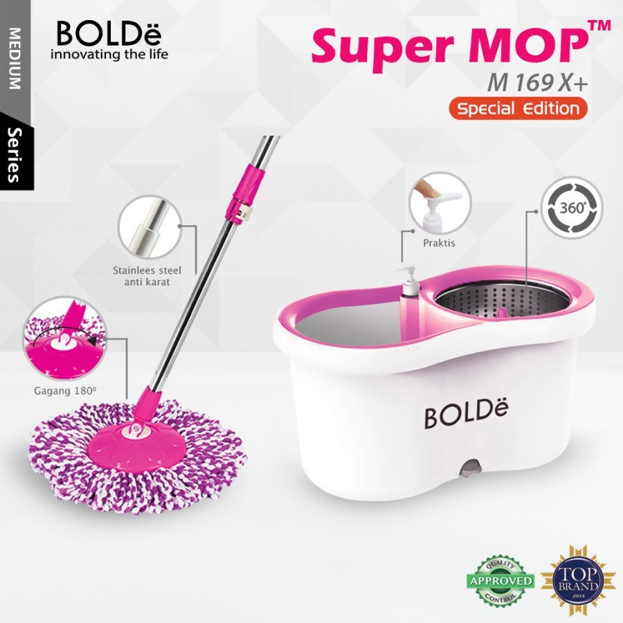 BOLDe Supermop 169X Special Edition - Merah Muda