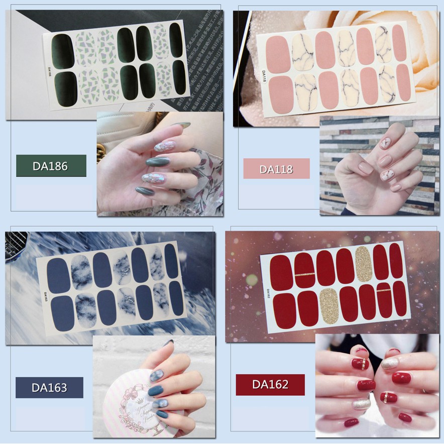 14Pcs/Stiker Kuku Murah / Nail Art Sticker / Nail Art Stiker / Nail Art &amp; Sticker DA Series Premium