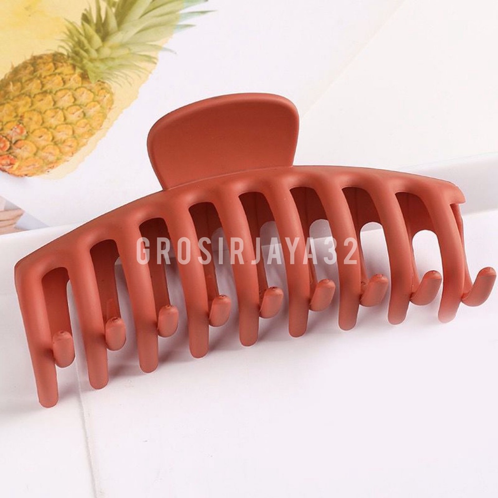 (GROSIRJAYA32) Jedai Rambut GARPU DOFF Jepit Rambut Korea Besar 11cm Praktis Aksesoris Fashion / Jepit Rambut Besar Polos