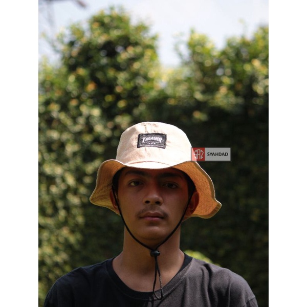 Topi rimba thrasher pria wanita outdoor topi gunung tali distro