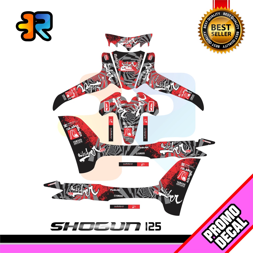 Decal Shogun 125 Stiker Full Body Variasi Desain Quick Silver