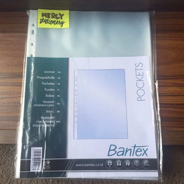 

20 Pcs - Pocket 2042 Bantex A4 0,09mm Antiglare