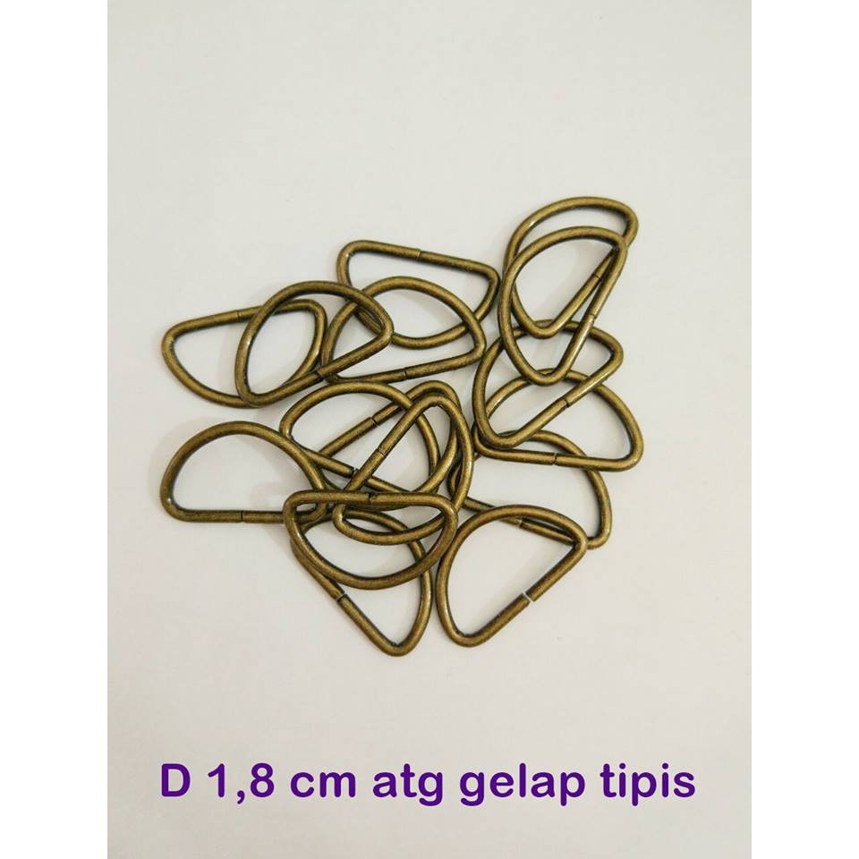 ring D atg tipis  /1 gross 144 pcs/D 1,8CM ATG GELAP