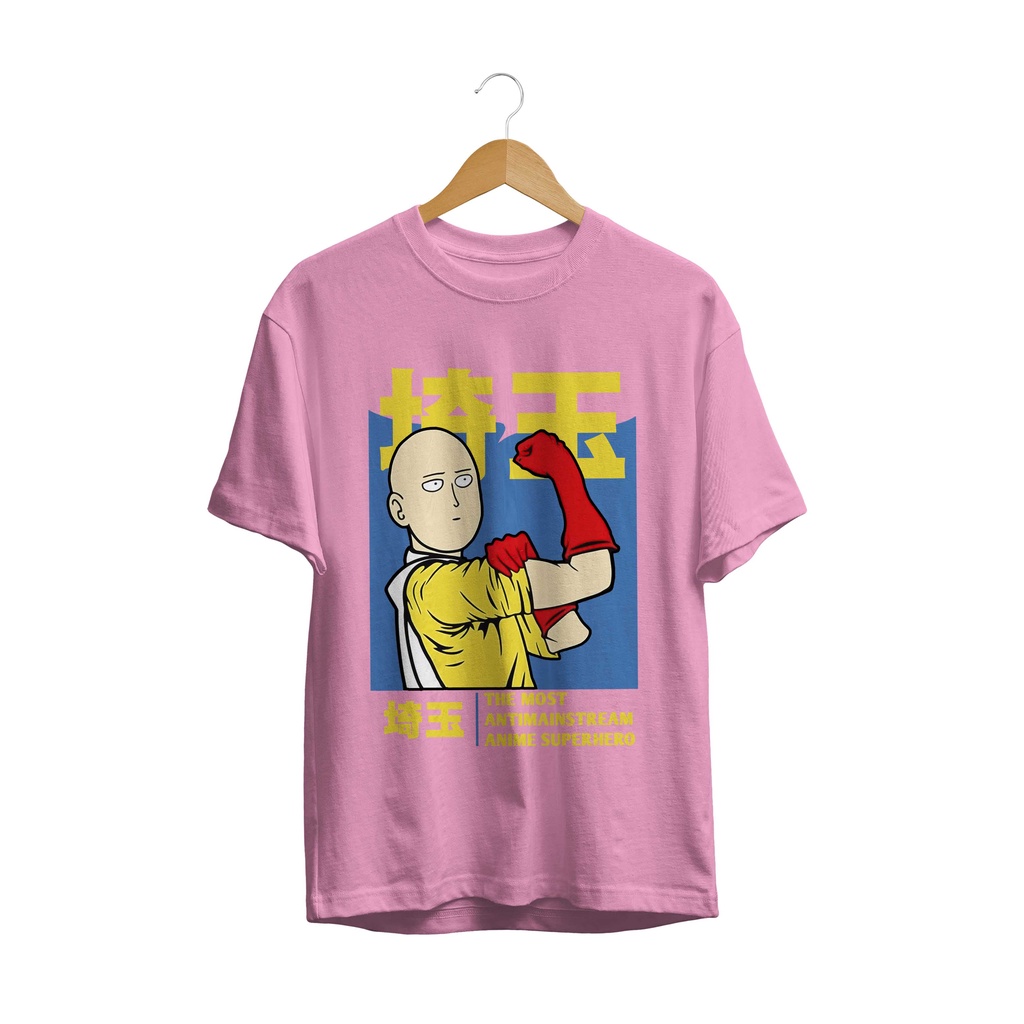 KAOS DISTRO MANGA JAPAN LOGO SAITAMA THE MOST HERO PREMIUM SERIES