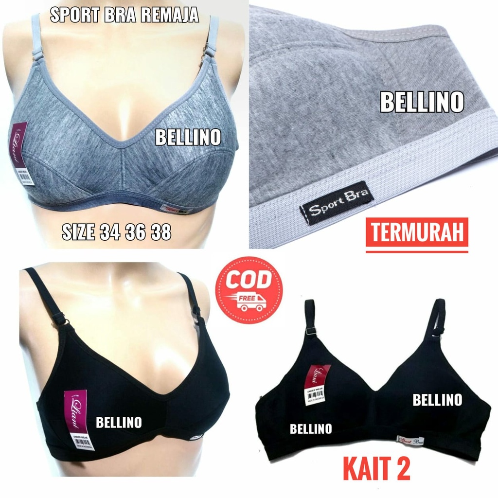 Bellino - Sport Bra Remaja Size 34 36 38 Misty Polos / Bh Abg Tanpa Kawat Cup Kecil / Bh Remaja Abg