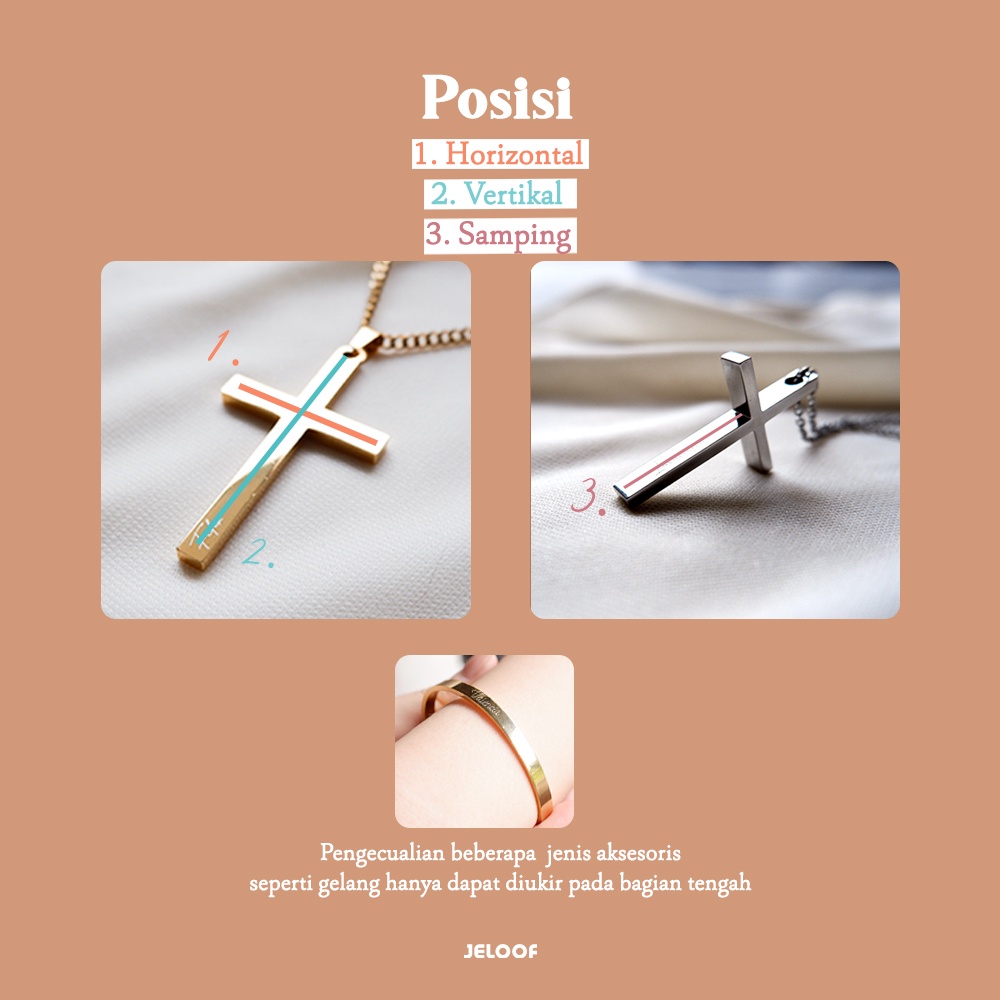 Jeloof Kalung Army of God | Stainless Steel | Kalung Tag Pria Kalung Tag Wanita