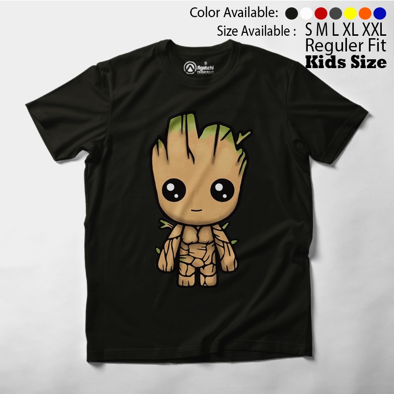 Baju Anak / Kaos Atasan Anak / Kids T Shirt Baby Marvel Chibi Kawaii Groot