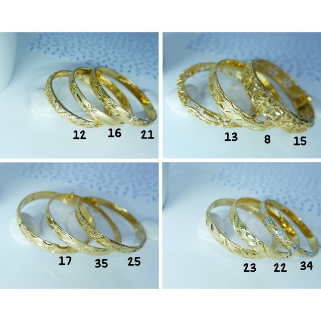 Gelang Imitasi Emas Lebar Tebal