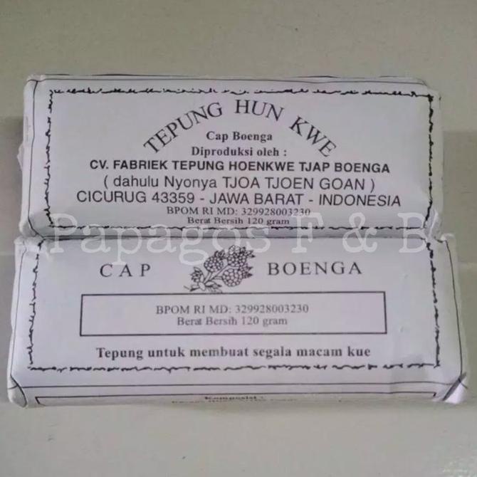 

[[COD]] Tepung Hun Kwe / Hunkwe / Hunkue Cap Boenga / Bunga 120 gr / gram GRATIS ONGKIR Kode 1285