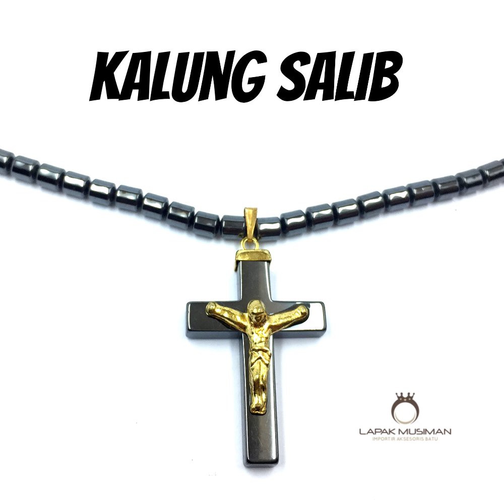 [Bayar di Tempat] KALUNG PRIA WANITA MOTIF SALIB