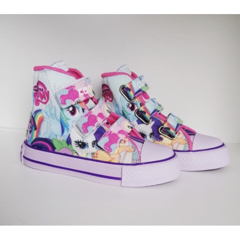sepatu anak kids converse classic all star little pony hi velcro prepetan cewek perempuan 21-35-1