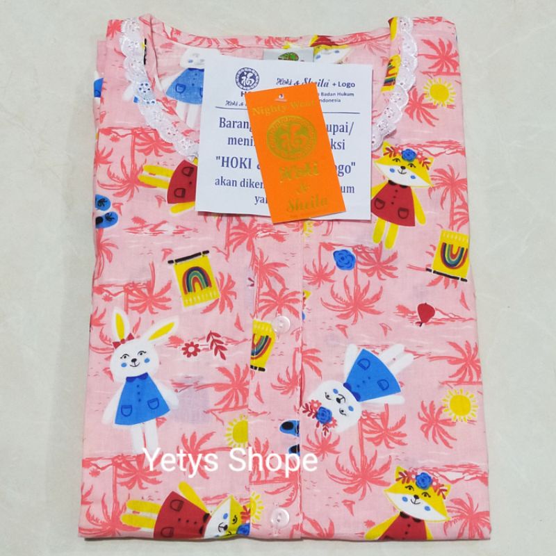 CP Full Kancing Hoki&Sheila LD110 Baju Tidur Piyama Standart [Part 1]-BeachRabbit HS Peach