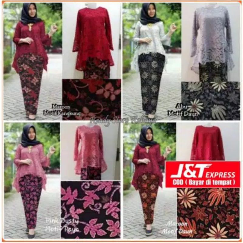 Promo) kebaya Rinjani jumbo set-kebaya Bianca brukat