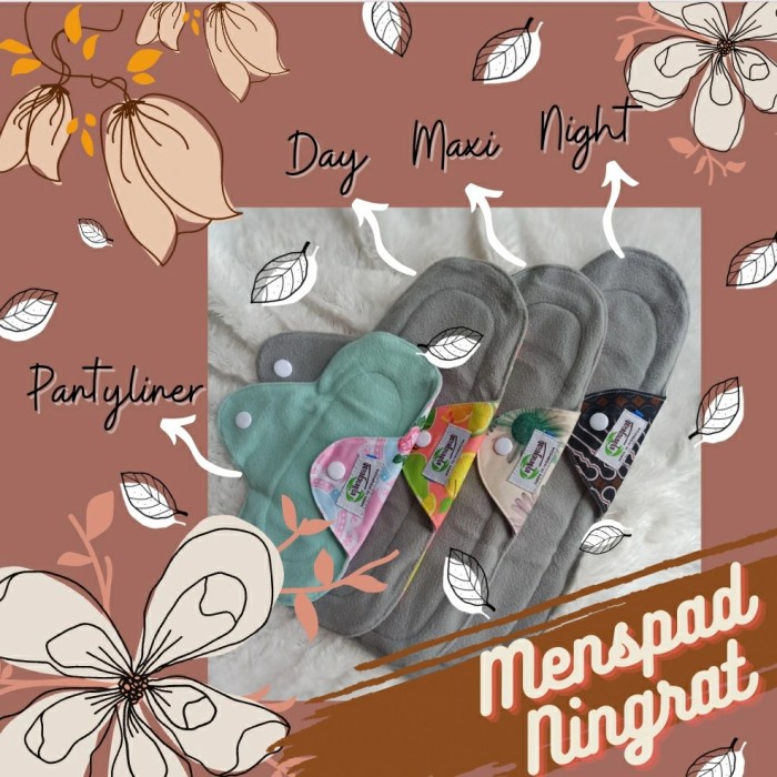 NINGRAT Paket Menspad Pembalut Kain Panty Day Maxi Night Mens Pad