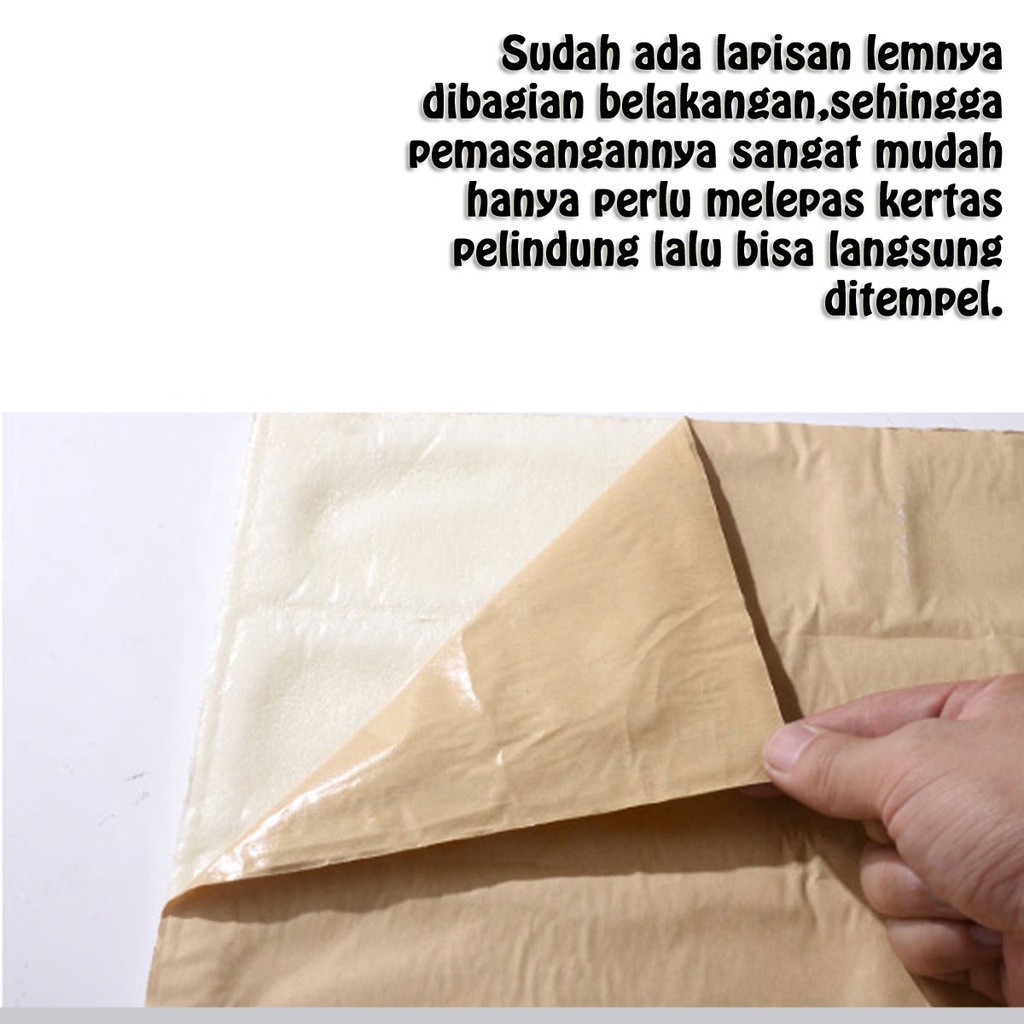 Joyful Home Interior-Wallpaper Dinding FOAM Timbul 3D Bata 70 x 35 cm-4