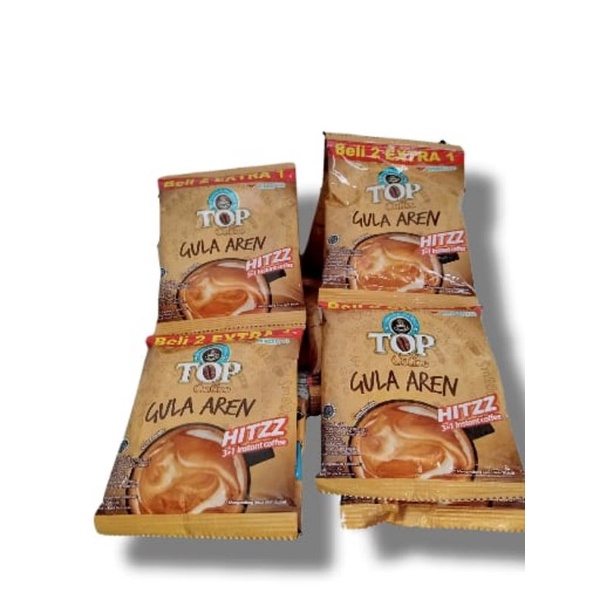 

Kopi Top Gula Aren 22 gram @ isi 10 + 5 sachet