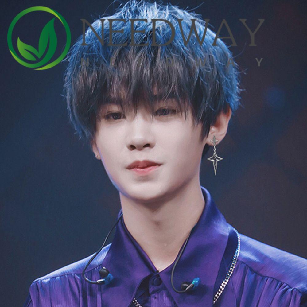 Anting Stud Bentuk Bintang Bahan Stainless Steel Gaya Korea Untuk Pria Dan Wanita