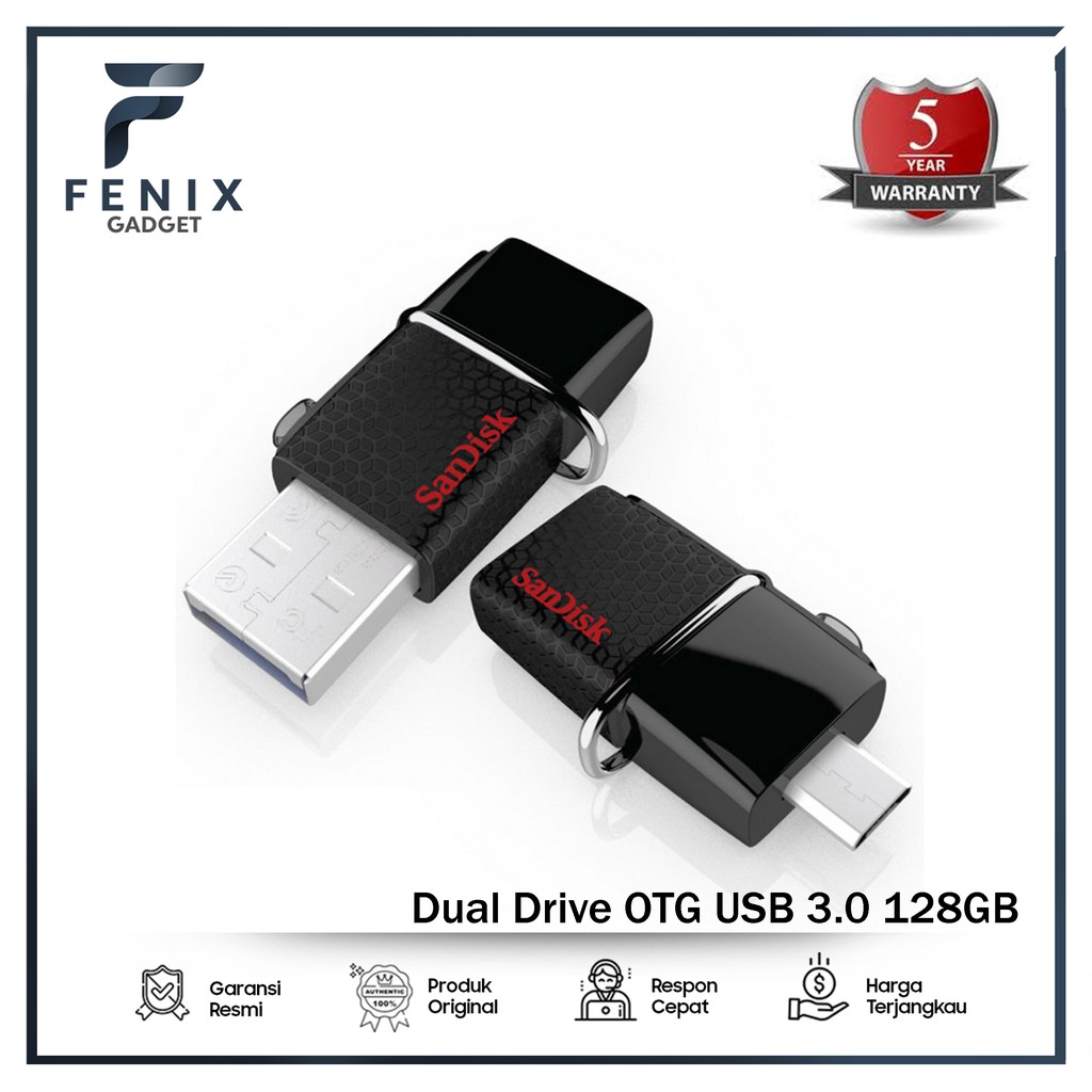 SanDisk USB 3.0 Ultra Dual USB Drive OTG 128GB ( SDDD2