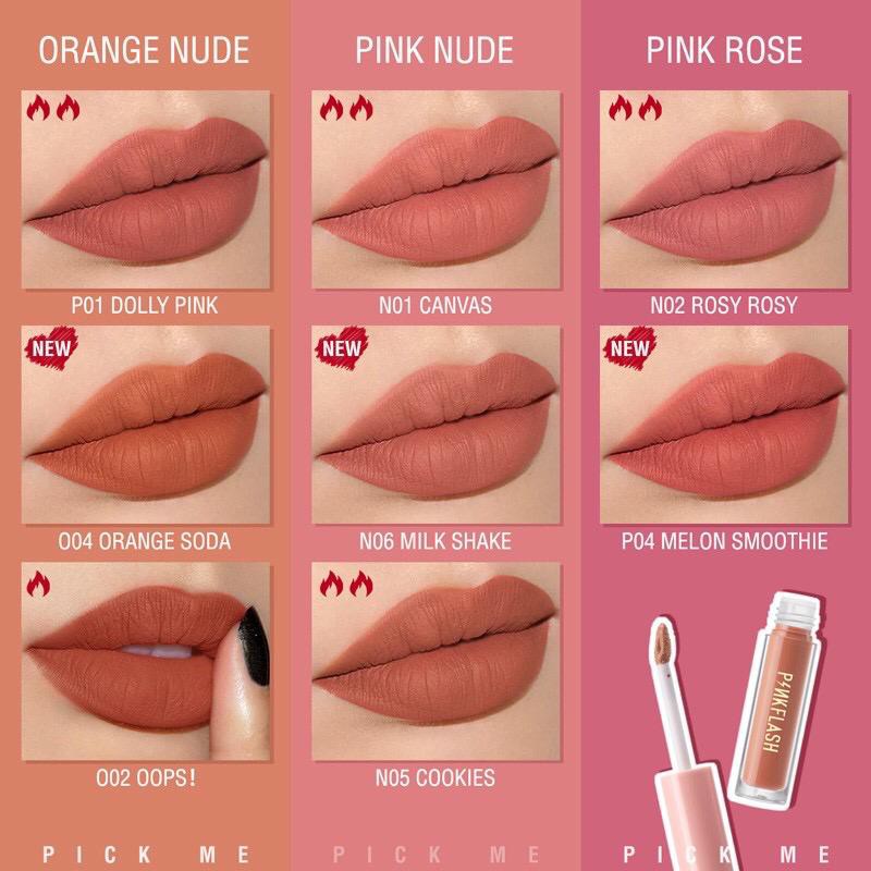 ☘️ CHAROZA ☘️ PINKFLASH / PINK FLASH Lasting Matte Lip Cream L01