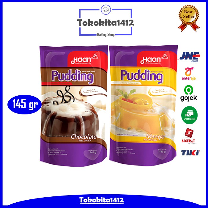 HAAN Pudding Instan Mix Kemasan Pouch 145 gr Rasa Mangga dan Coklat