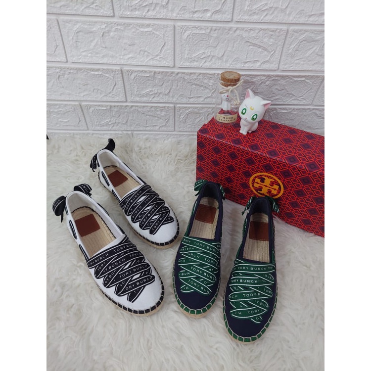 GlamoriFactory Flat Shoes Tory Burch Original Ribbon Espadrille Flat Shoes
