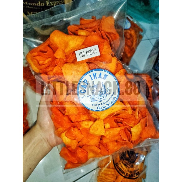 

KERUPUK CAP IKAN UBI BALADO PEDAS 500GR