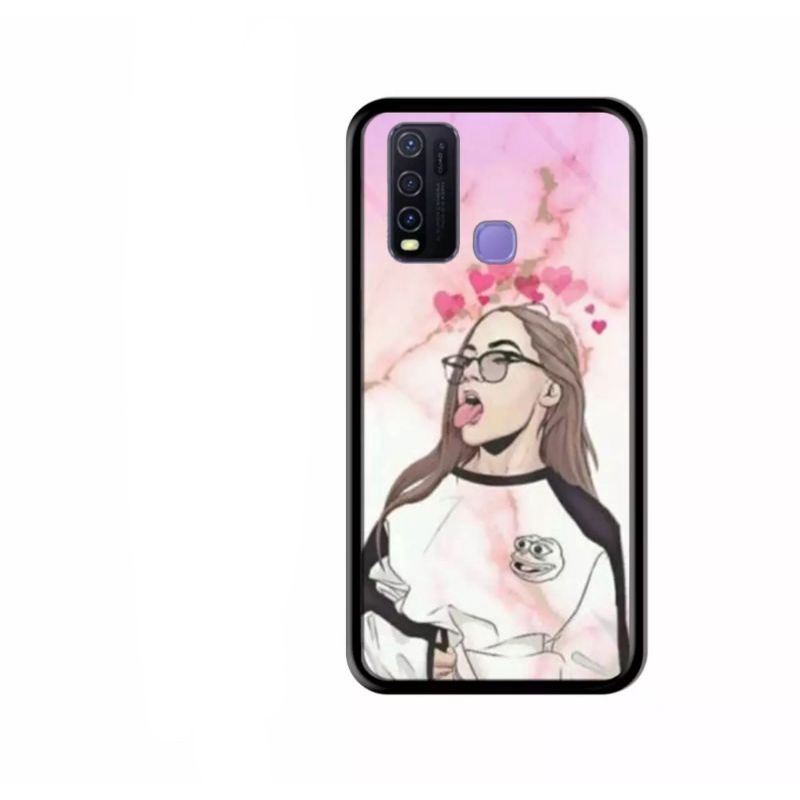 Ax case custom Vivo Y30, Y30i, Y50 motif cewek hardcase custom limited