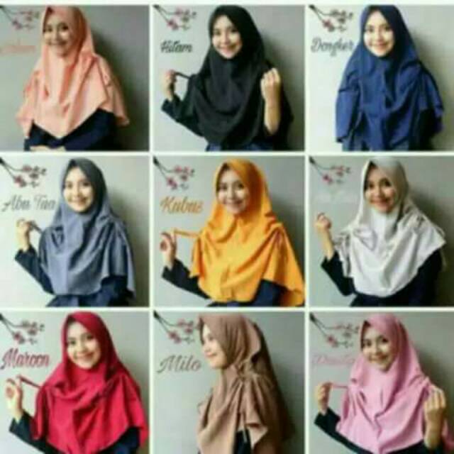 Hijab instan terlaris serut samping pet grosir ecer bandung tanah abang kudus