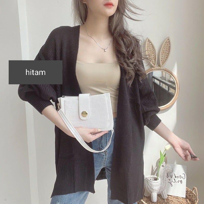 Cardigan Rajut Over Size tangan Balon l Pakaian Rajut Wanita l Atasan Rajut Wanita / cardy outer