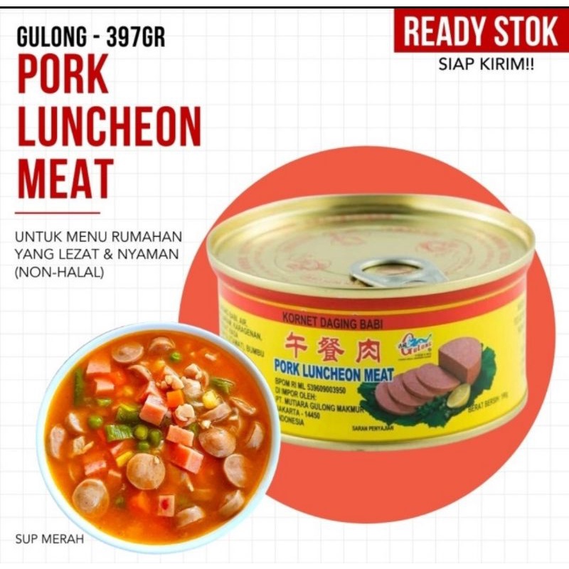 

Maling Gulong exp Baru 2027/ Daging Maling / Pork Luncheon Meat GULONG 397 gr