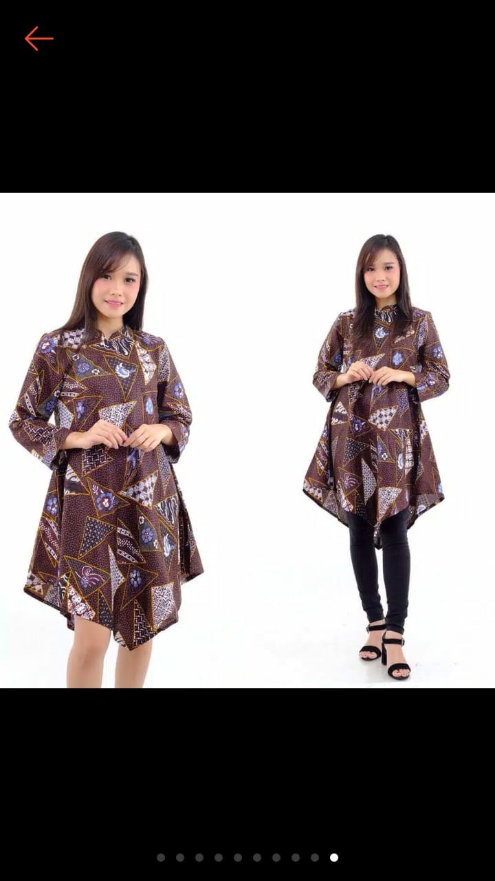 Benang Raja Tunik Batik Wanita Lengan Panjang