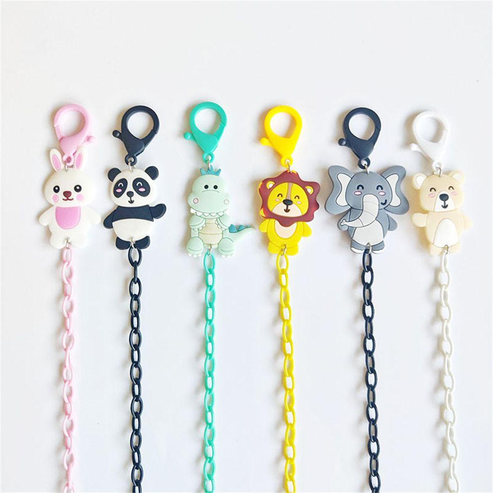 (POPULAR) Tali Lanyard Motif Kartun Hewan Warna Permen Untuk Holder Kabel