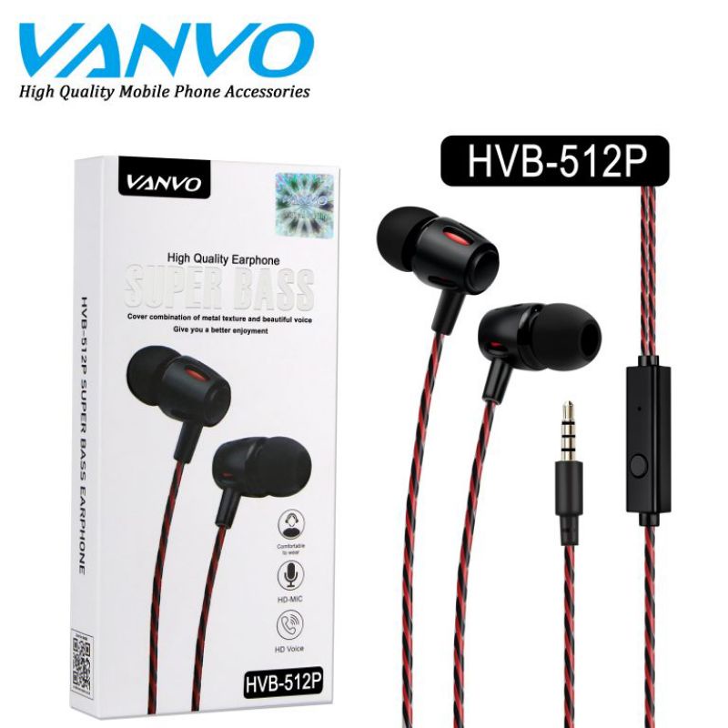 earphone headset vanvo 512p