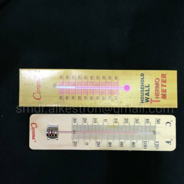 Thermometer dinding kayu Corona termometer