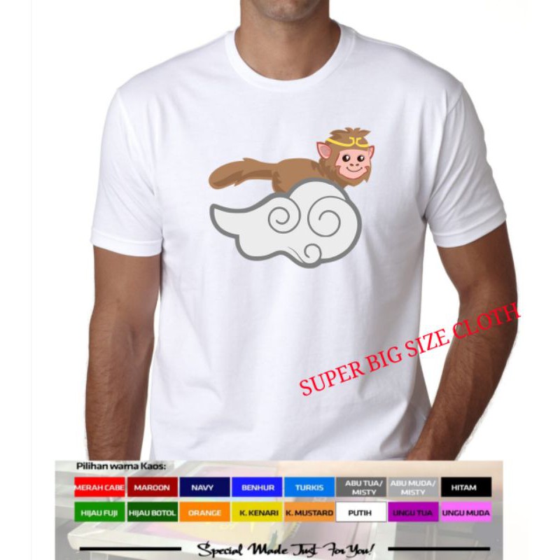 KAOS BAJU KERA SAKTI SUN GOKONG BIG SIZE S M L XL XXL 3XL 4XL