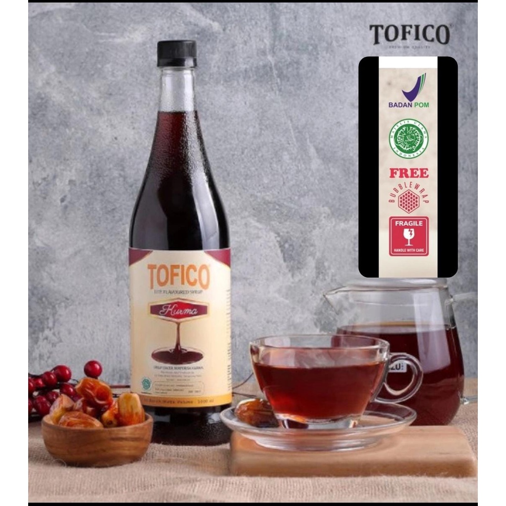 

Tofico Syrup kurma Natural Flavour 1 Liter Tofico sirup kurma