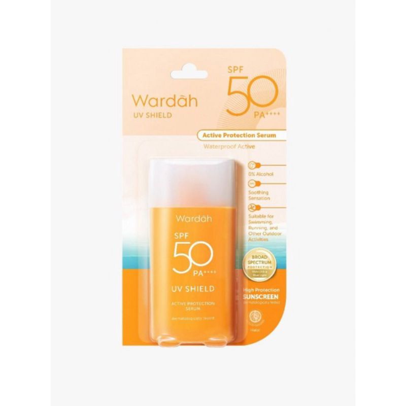 WARDAH UV SHIELD ACTIVE PROTECTION SERUM SPF 50 PA++++ 100% ORIGINAL! ASLI! HARGA SUDAH PROMI!