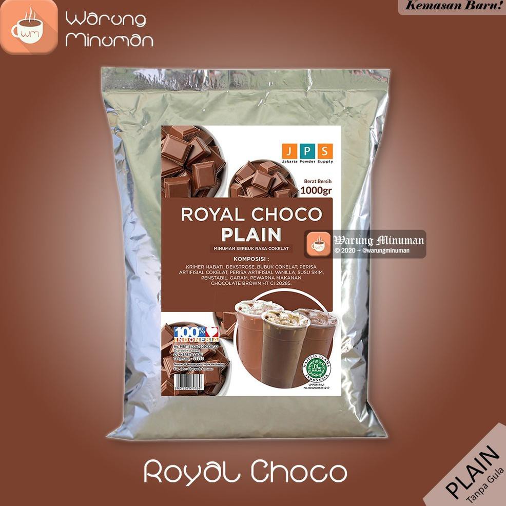 

Lg! Promoh Bubuk Minuman 1 kg Rasa Royal Choco Cokelat - JPS Powder Plain Tanpa Gula Serbuk Instan,.