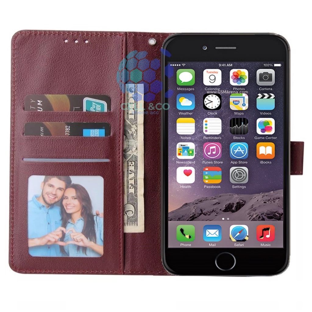 Flip cover IPHONE 8 PLUS Flip case buka tutup kesing hp casing hp flip case leather wallet