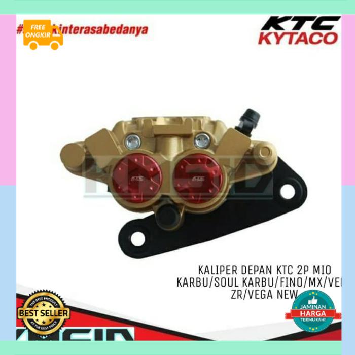 Disk Brake Kaliper Depan 2P KTC Mio Karbu/Soul Karbu/Fino/MX/Jupiter Z/Vega New model orisinil