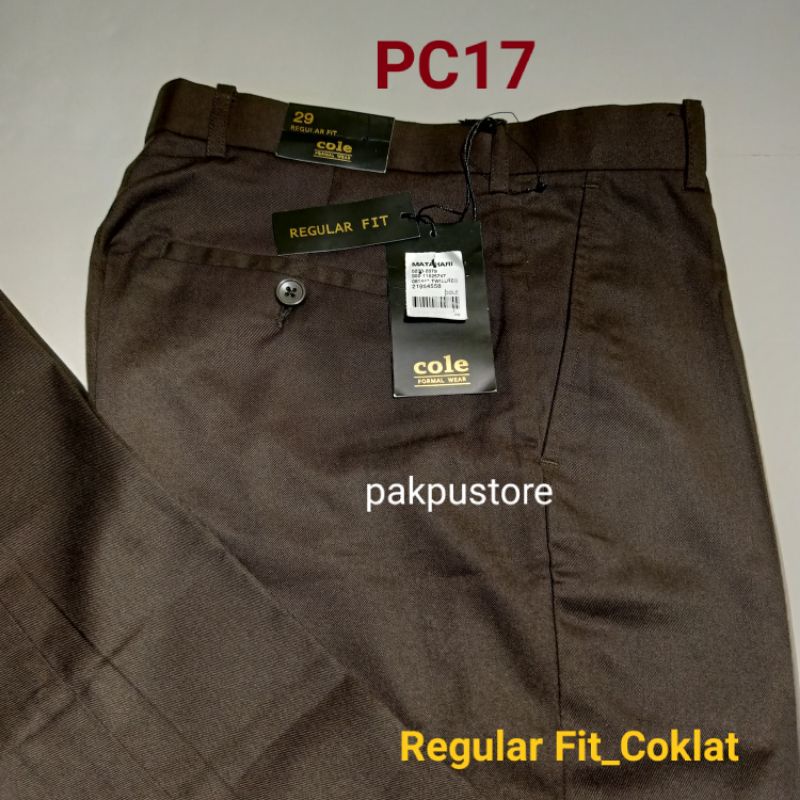 Celana Panjang Pria Kain Formal Model Reguler Merek Cole Branded Matahari Original