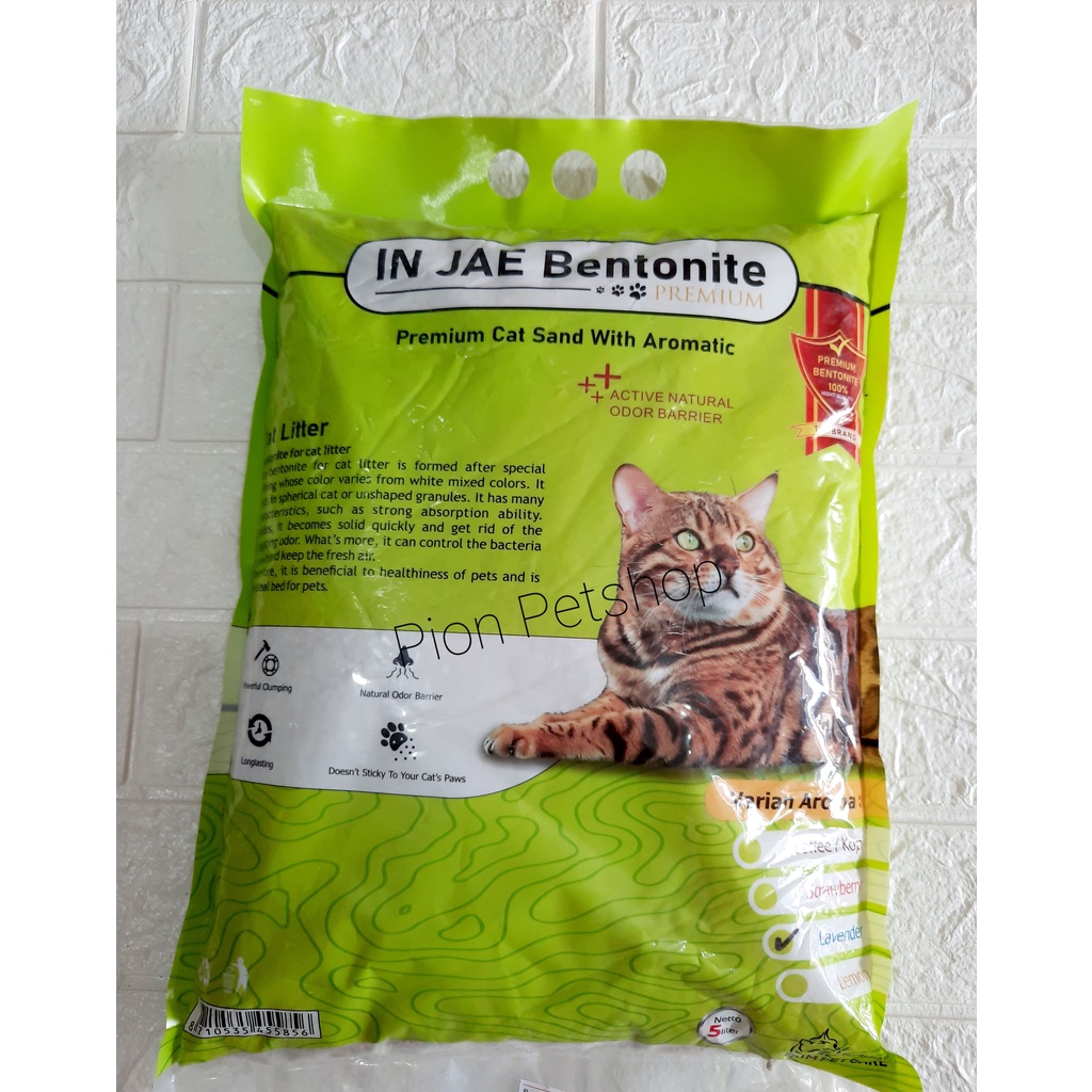 Pasir In Jae Bentonite Cat Litter/Pasir Gumpal Aroma 5Liter