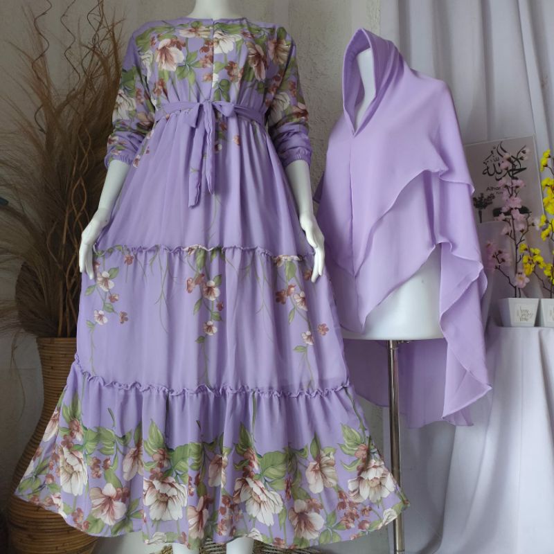 REAL PICT HALIMAH GROSIR, COD SET SYARI'I FULL CERUTY DOBEL FURING