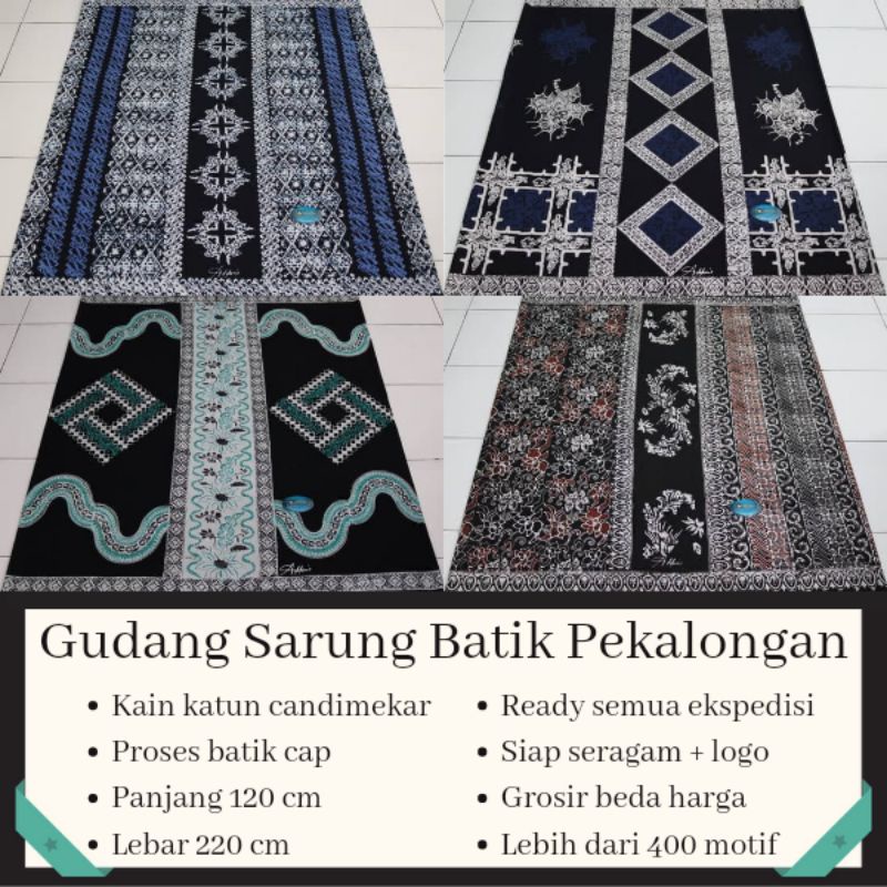 SARUNG BATIK ADDAMS PEKALONGAN | SARUNG MAHDA | KAIN KATUN CANDI MEKAR TULIS CAP PRINT SABLON l SARU