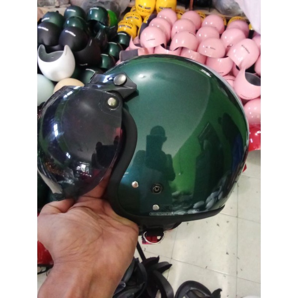 HELM RETRO ANAK JUNIOR starkidss (HNL)KACA Datar Usia 5-9 THN  ORIGINAL